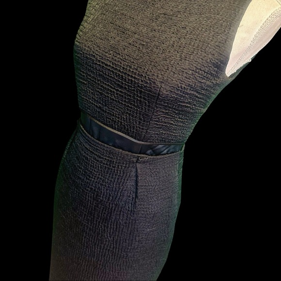 Marc Jacobs Vintage Black Wool & Silk Blend Textured Jacquard Midi Dress Size 0 - Picture 13 of 15